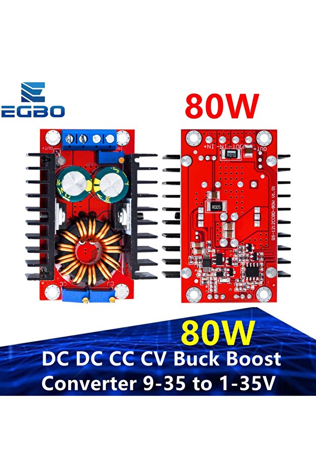 محول تعزيز الجهد DC DC CC CV Buck 9-35 إلى 1-35 فولت 80 واط محول تعزيز الجهد DC Step Down Step Up...