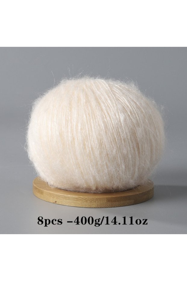 02 8pcs 400g Mohair Yarn For Crocheting And Knitting DIY Pet Toys DIY Crafts Soft Comfortable Skin
