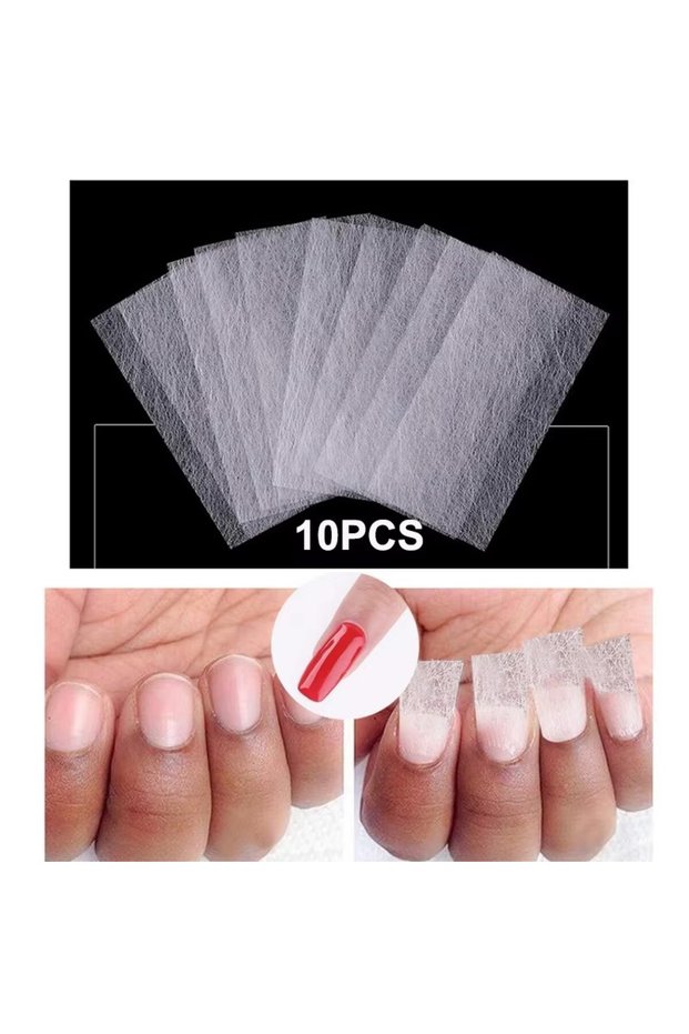 10Pcs Fiber Nail Extension Fibers Fiberglass Nail Wrapping Non-Woven Fiber Gel Nail Care Tools Women