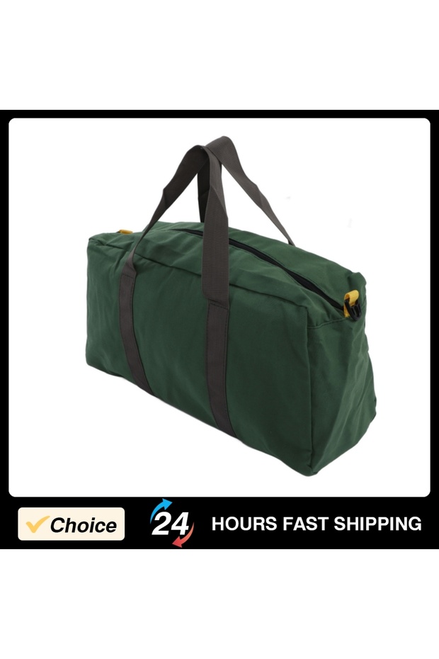 20 inches Waterproof Heavy-duty Wide Mouth Canvas Hand-held Tool Bag With Long Zipper For Vehicle Ma