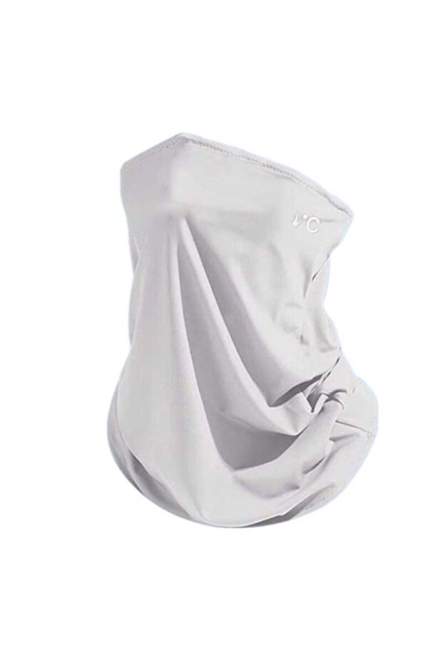 Grey New UPF50+ Ice Silk Mask Neck Protection Quick Drying Sun Protection Scarf Breathable Anti-UV S