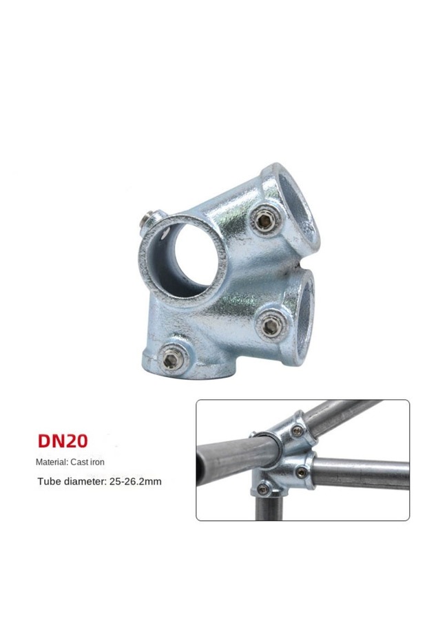 3-4---F New 1\2''/3\4" Pipe Fitting Connector Aluminum Alloy Steel Circular Frame Fasteners DIY Corn
