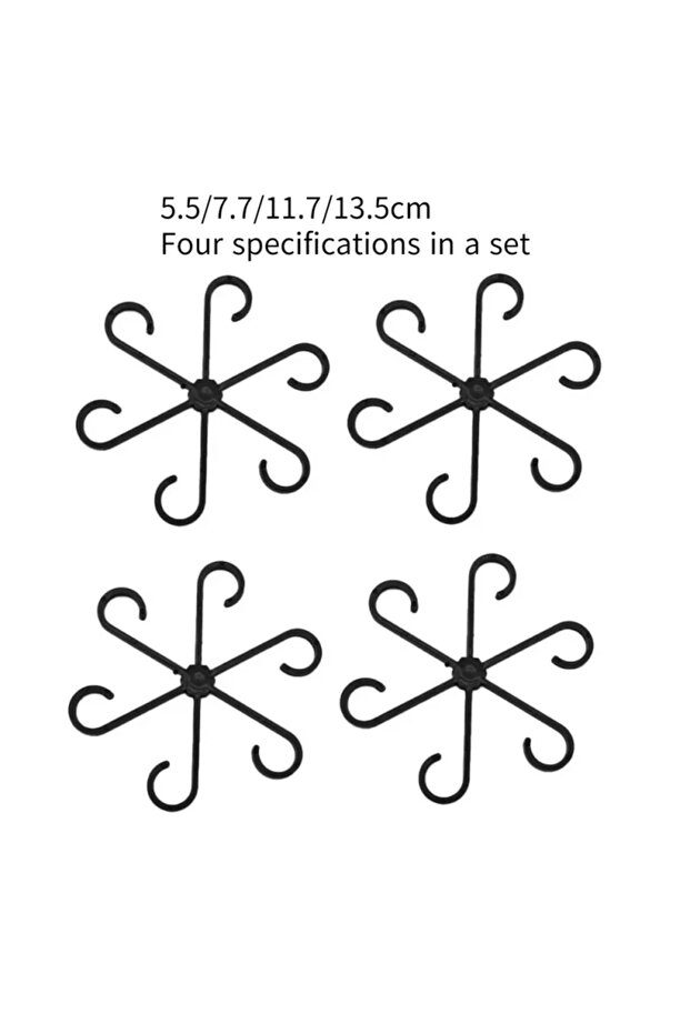 Black-4pcs 4pc Plant Fixing Clip Plant Climbing Support Frame Flower Stem Folding Frame Stem Finishi