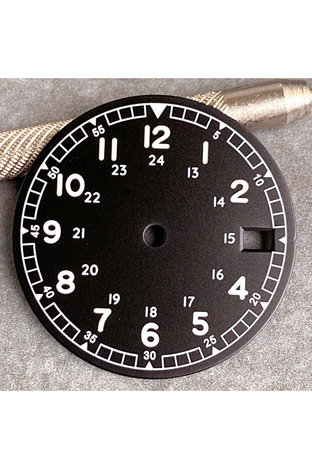 black dial-1-3H date NH35A Watch Replacements Watch Dial Pliot Watch Face for NH35 NH36 Automatic Me