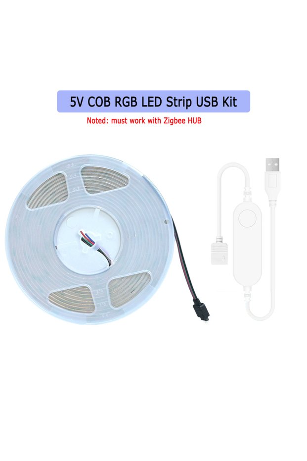 2m 5V COB RGB USB Homekit WiFi COB RGB LED Strip 5V 1m 2m 3m 4m 5m Dimmable TV BackLights Bedroom Ca