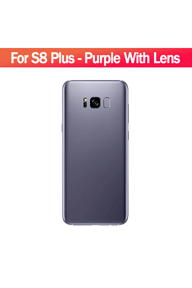 غطاء خلفي زجاجي ثلاثي الأبعاد لبطارية S8/S8Plus باللون الأرجواني مع غطاء للكاميرا