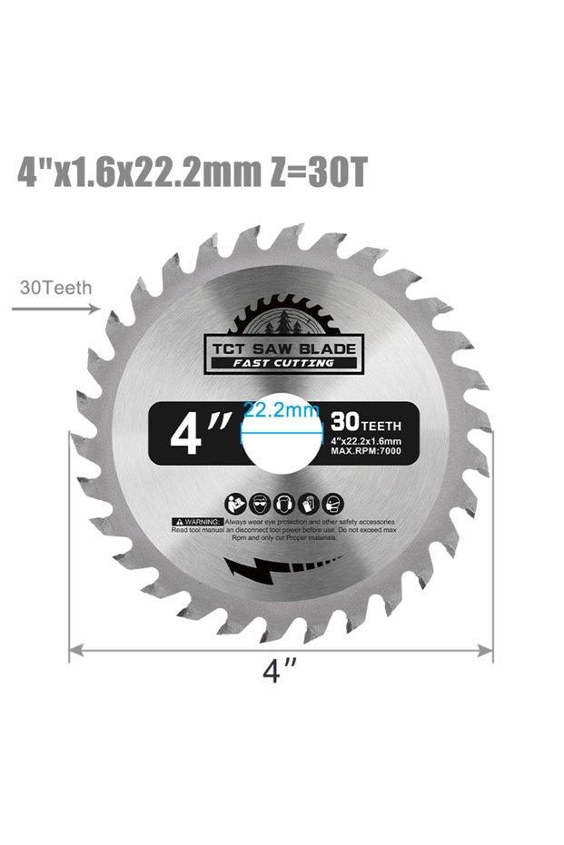 4inx1.6x22.2x30T XCAN 4'' 100mm Circular Saw Blade TCT Woodworking Saw Blade 30T 40T Carbide Wood Cu