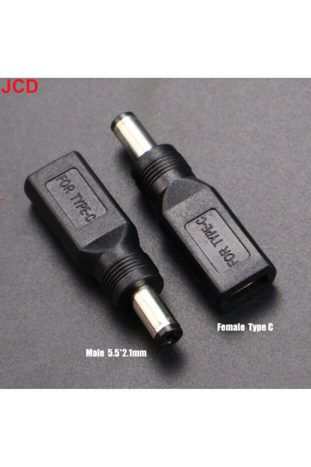 محول طاقة USB-C إلى DC 5.5*2.1 ملم، قطعتان، من النوع C / مايكرو USB 2.0 للأجهزة اللوحية