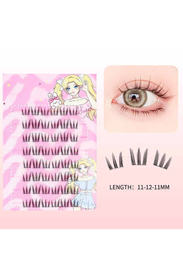 رموش صناعية ذاتية اللصق C XL-MZZ-67 بدون غراء، سلسلة رقيقة للغاية، لا تحتاج إلى لمس.