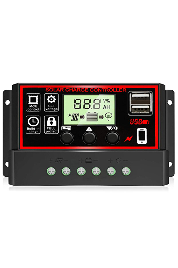 30A PWM Controller Regolatore solar 12V/24V 30A 20A 10A regolatore solare caricabatteria PWM Display