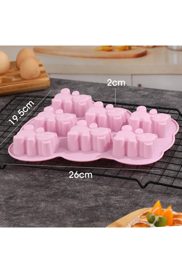 Little bear-Pink 3D Lovely Bear Cake Mold Animal Cookie Silicone Mould For Chocolate Candy Kitchen F