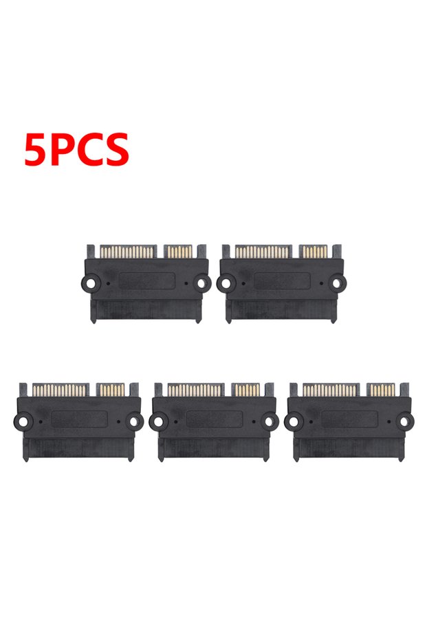 ALLOYSEED 5pcs 30-1pc SATA Male To Female Power Data Converter 22Pin 7+15 Male To Female Converter H