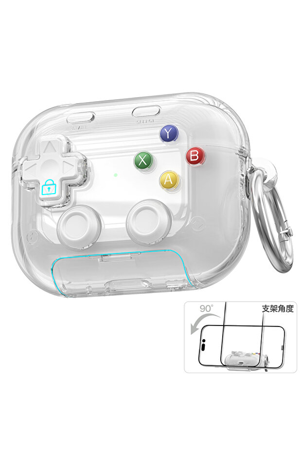 for Airpodspro pro2 WHITE Hard Shell Game Console Design for AirPods Pro 3 2 1 4 Case Cover with Sec