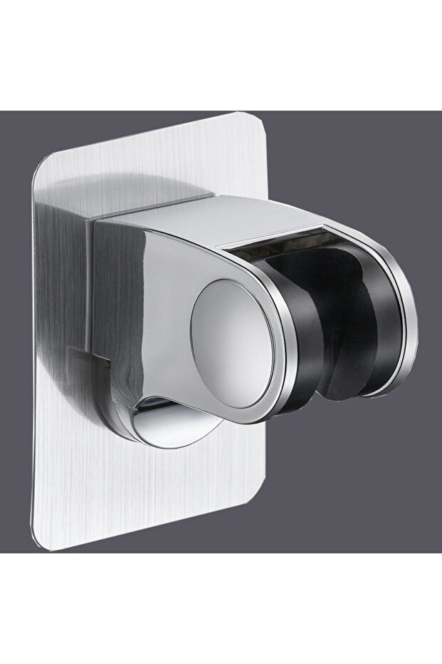 1PC Silver Self Adhesive Universal Shower Head Holder Wall Mounted Shower Holder Adjustable Shower B