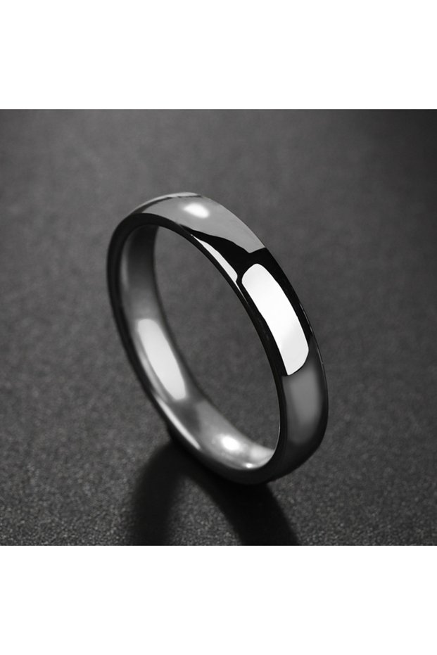 12 4mm SR27 Kissmoon Fashion Stainless Steel Multiple Styles Simple 4/6/8MM Men Glossy Ring for Wome