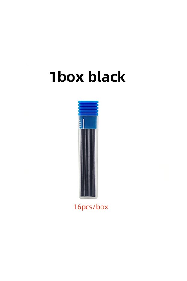 1box black 16pcs/Box 2.8mm 2B Solid Carpenter Pencil Replaceable Lead, Woodworking Mechanical Pencil