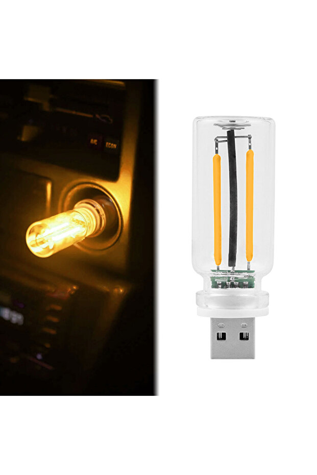 مصباح LED أصفر عتيق يعمل باللمس للتحكم في درجة الإضاءة 5 فولت من طراز إديسون مصباح طاقة محمول ليلي