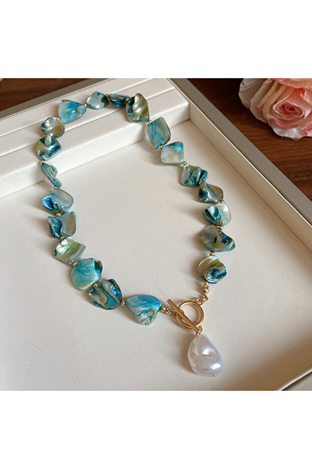 Style20 Bohemian Colorful Irregular Shell Beaded Necklaces for Women Retro Double-layer Necklace Ind