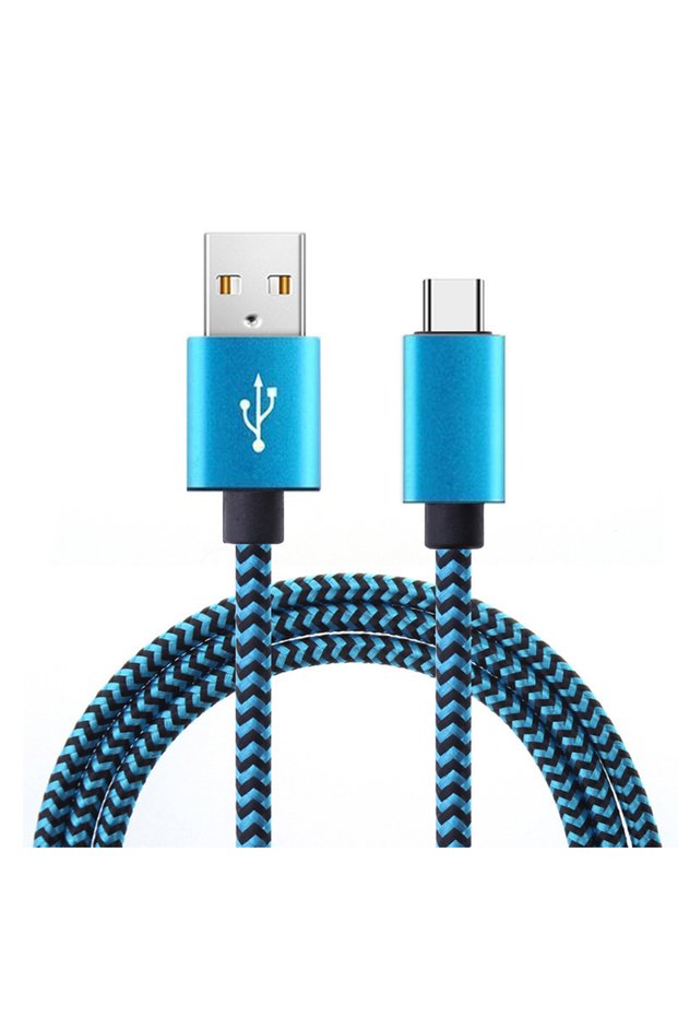 3m Blue USB Type C Cable Date Sync 2.4A Fast Charging For Samsung Huawei Android Mobile Phone 1m 2m