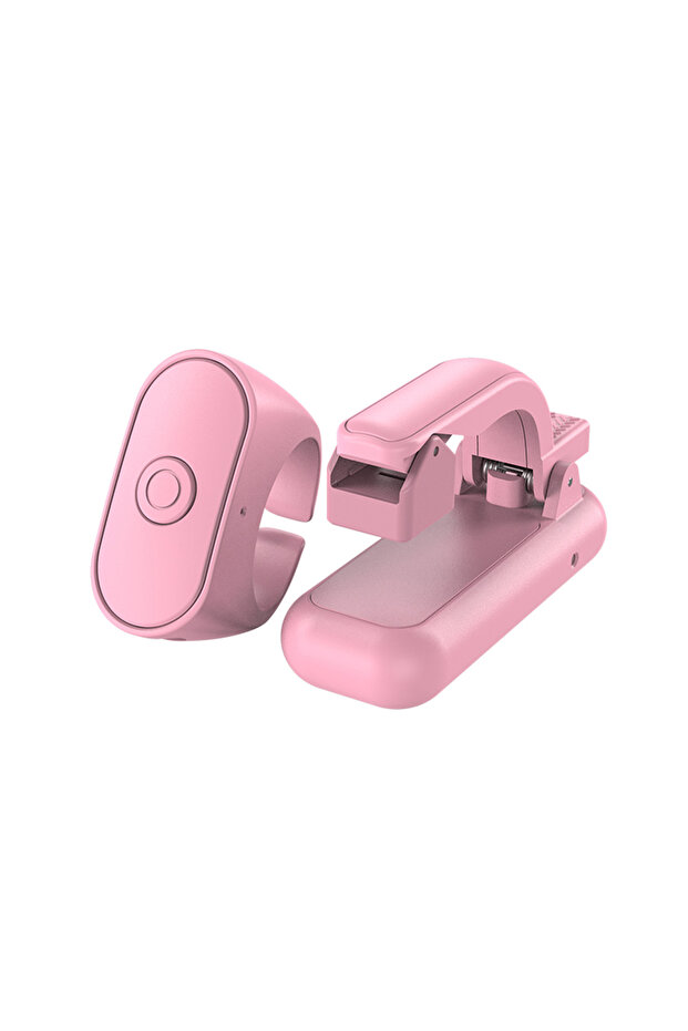 Pink 2-in-1 Page Turner Clicker Wireless Page Turner Remote Lightweight Record Triggers Remote for K