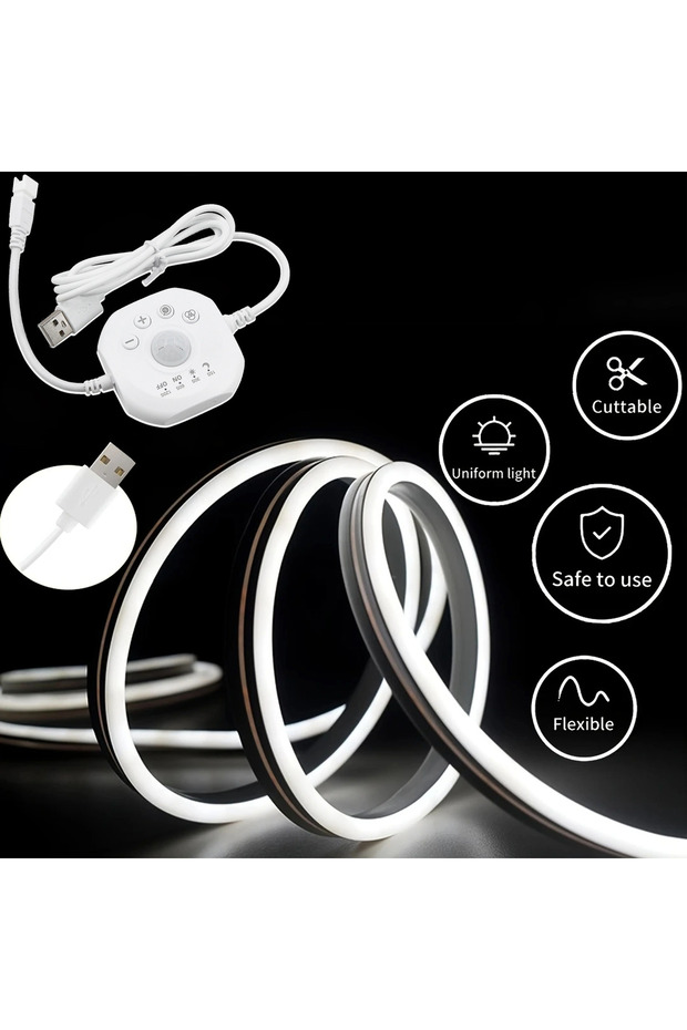 5m White Flowing light strip LED Motion Sensor Light Indoor Under Bed Lights Under Cabinet Lights fo