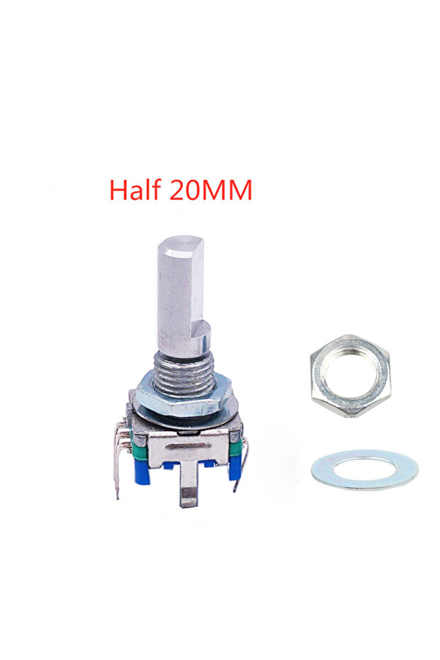 5pcs 20MM Half handle 2/5/10PCS/Lot 20 Position 360 Degree Rotary Encoder EC11 Push Button 5Pin Hand