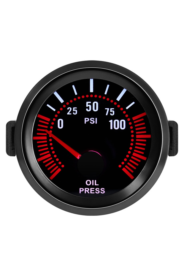 Oil Pressure psi 2" 52mm 12V Car LED Smoke Len -1~0~2 BAR Turbo Boost Gauge Turbin Mechanical Boost