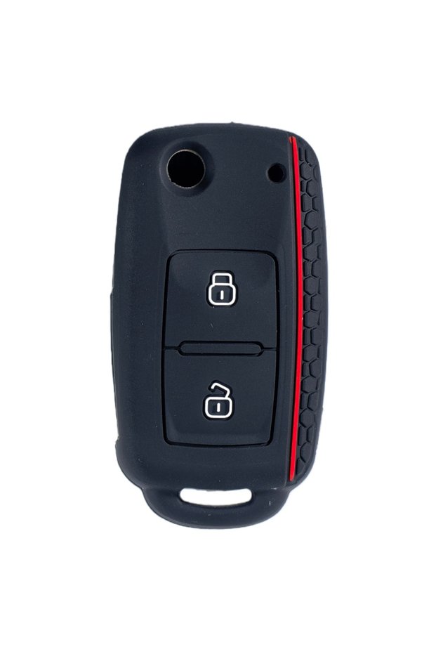 black New Silicone Car Key Case Cover Shell For VW Volkswagen Amarok Polo Golf 4 5 6 4 6 Bora Jetta