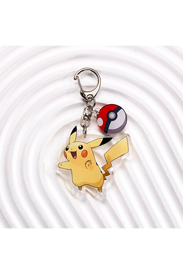 5 cm 3 Pokémon Characters Pikachu Bulbasaur Jigglypuff Acrylic Keychain Bag Charms Accessories Backp