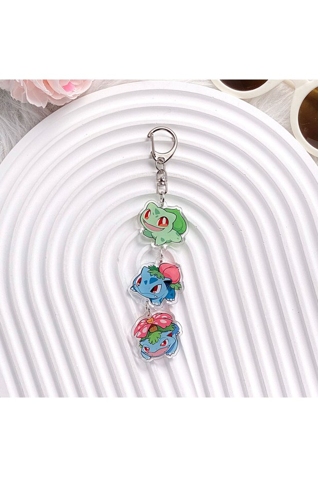 5 cm 23 Pokémon Characters Pikachu Bulbasaur Jigglypuff Acrylic Keychain Bag Charms Accessories Back