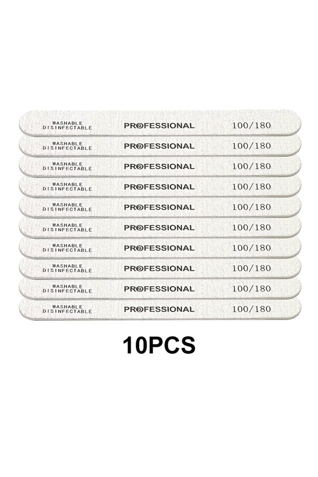 10PCs Grit100-180 10-100PCS Wooden Nail File Professional Sanding Buffer Files 100/180/240 Double Si