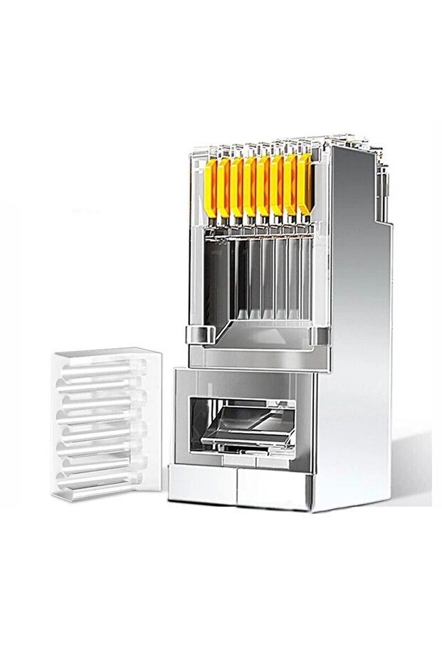 STP 50PCS ZoeRax 50pcs Cat6 RJ45 Connectors, Cat 6 2-Piece RJ 45 Ends, UTP 8P8C Ethernet Connector P