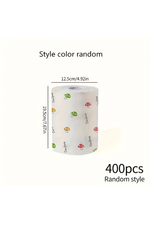 1 Volume Washable Reusable Kitchen Paper Roll, Thick Pearl Embossed Non-Woven Cleaning Cloths, Oil A