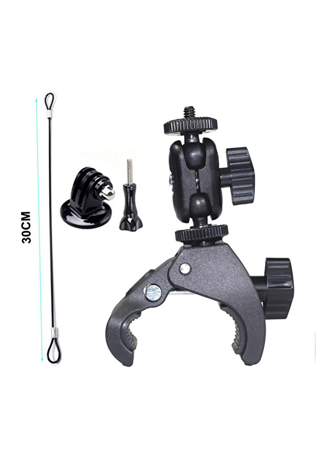 B Camera Clamp Mount Motorcycle Handlebar Support Holder for GoPro Hero 13 12 11 Insta360 X5 X4 DJI.