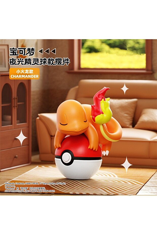 CHARMANDER Authentic Pokémon PokeBall One Piece Lying Doll Handmade Pikachu CHARMANDER Doll Model Or