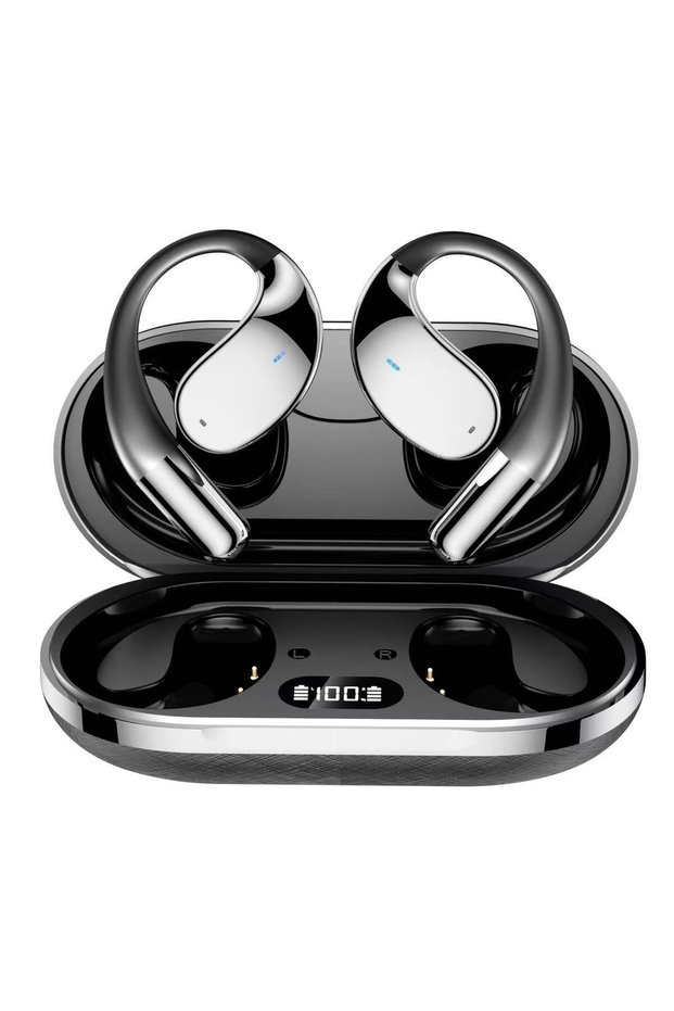 Black Q39 Bluetooth 5.4 Earphones Ows Sports Earphones Long Range High Beauty Ear Hanging Earphones