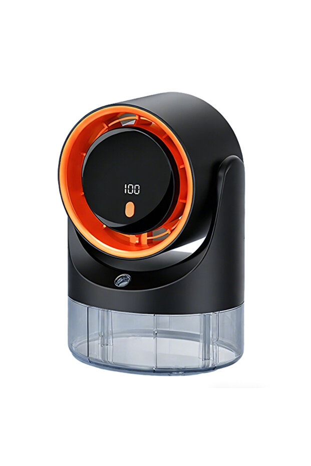 Grey Mini Electric Fan with Single Hole Spray Air Conditioning Cooling Desktop Fan Humidification Ci