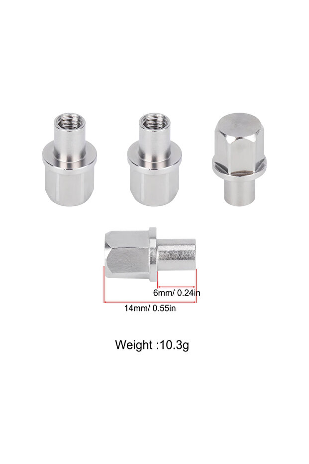12mm 4PCS 12mm Hex Wheel Hub Adapter for Axial SCX10 TRX4, RC Car Extension Nut 12/15/17/20/25mm