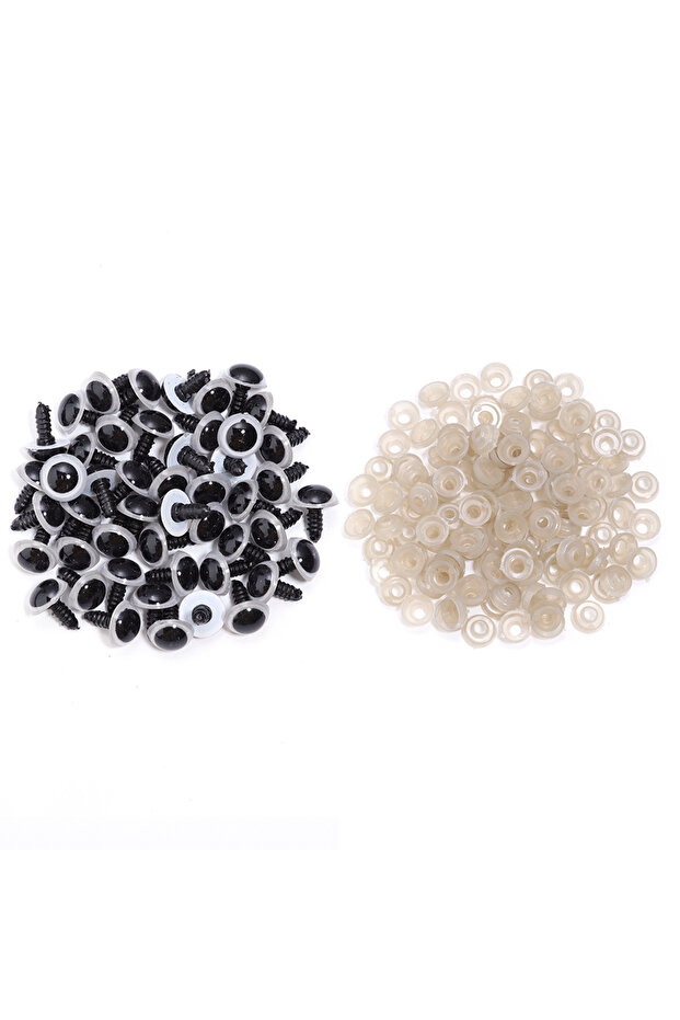 8mm 50pcs White 50PCS 8-20mm Black Plastic Safety Eyes For Toys Amigurumi Diy Kit Crafts TeddyBear T