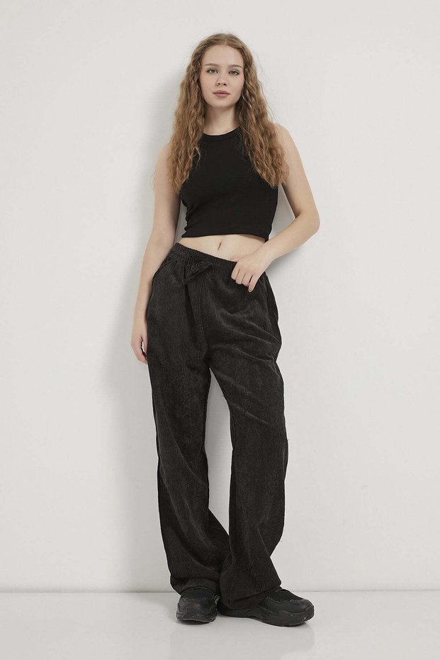 Armalife 6039 velvet waist tie women's pants
