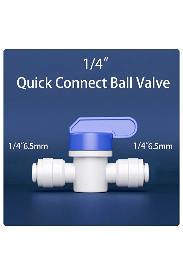 6.35mm-6.35mm 1/4" 3/8" OD Tube Tap Shut off Ball Valve POM Quick Fitting Connector Tee Elbow Reduce