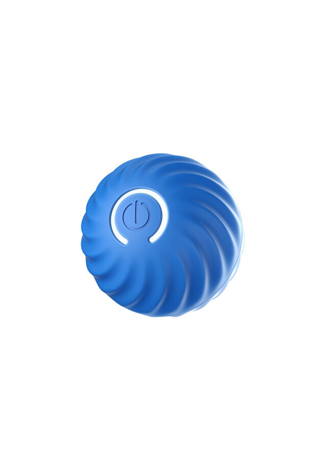 Blue Automatic Moving Dog Toy Ball Smart USB Jumping Rotating Interactive Dog Chew Toy Ball for Pupp