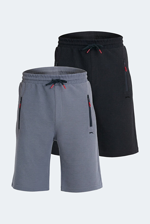 Osaku Set of 2 Men's Black - Dark Gray Shorts with Pockets