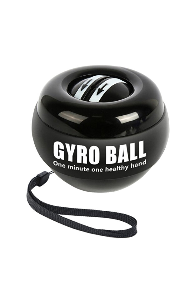 Black-No LED 1PCS Auto-Start Gyro Ball Wrist And Forearm Exerciser Hand Arm Finger Grip Strengthener