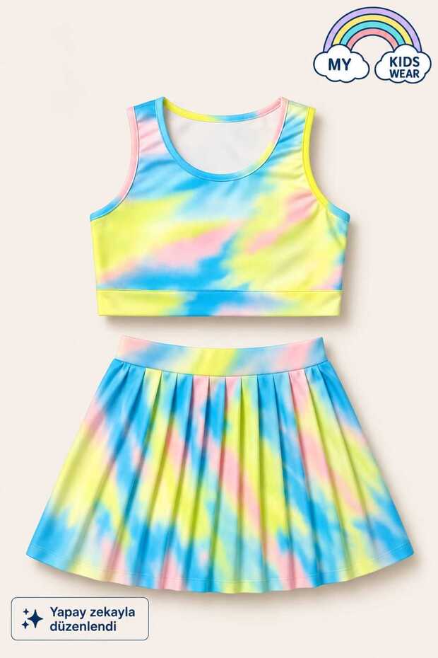 Girl's Sort Skirted Swimsuit Set 4 -16 Years Old 12023