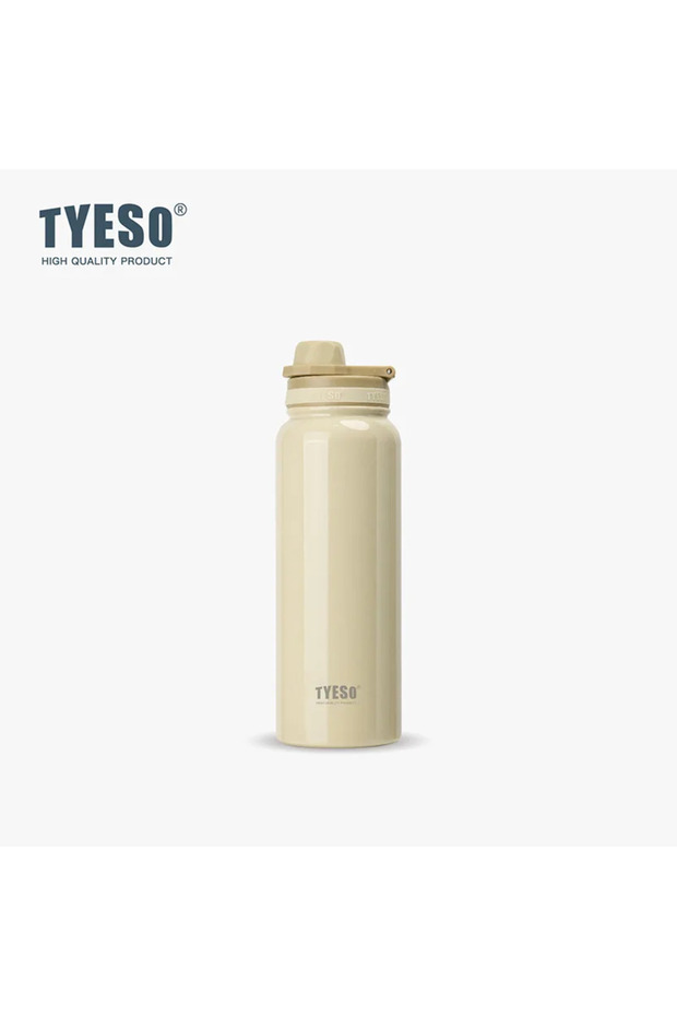 1050ML Khaki TYESO Thermos Bottle Car Insulated Flask Water Tumbler for Outdoor Sports Travel Vacuum