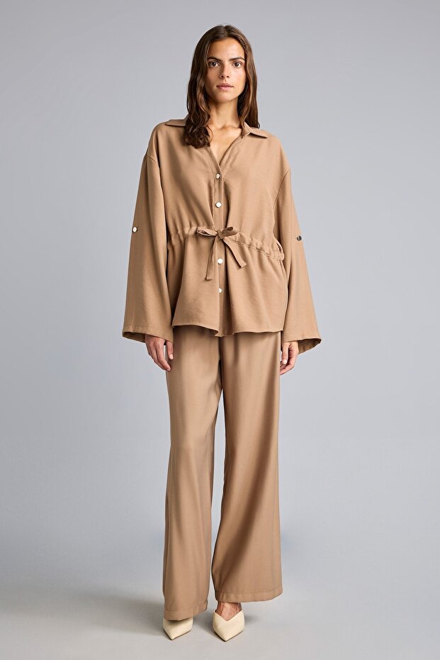 Wide Leg High Waist Wide Leg Pants with Pockets H0887Ax26Sm