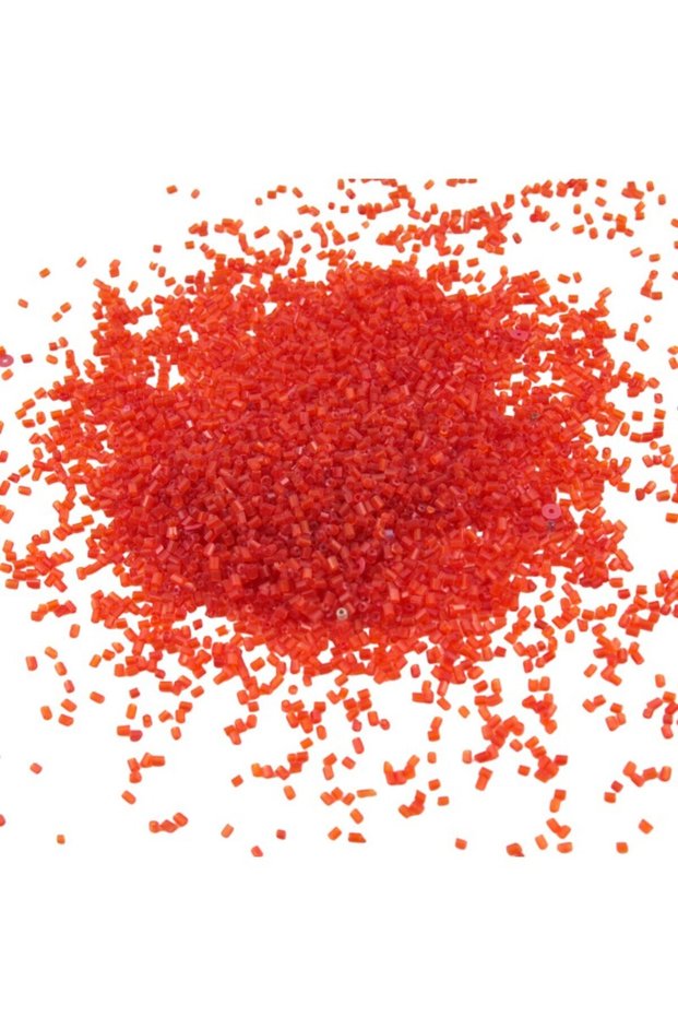 Cut Beads Orange 2X1.5 mm (100 Gr 4000 Pieces)