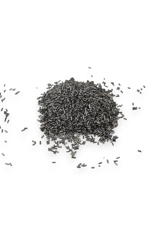 5 mm Anthra Coated Short Tube Beads 100 Gr
