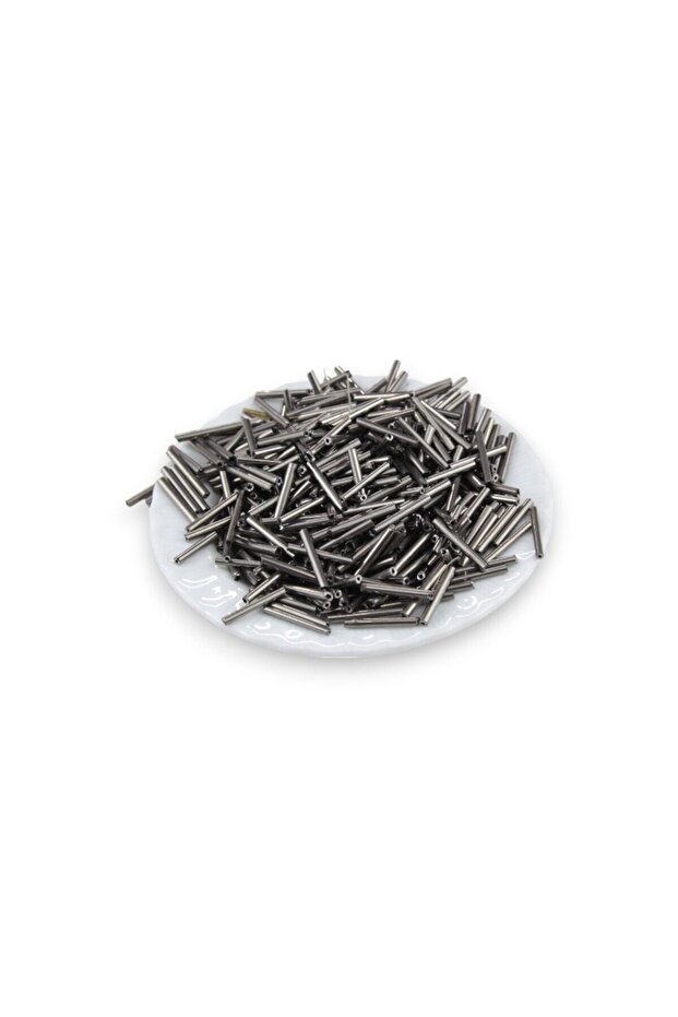 Metal Gray Coated Tube 20 mm Beads 16 Gr (65 Pcs)